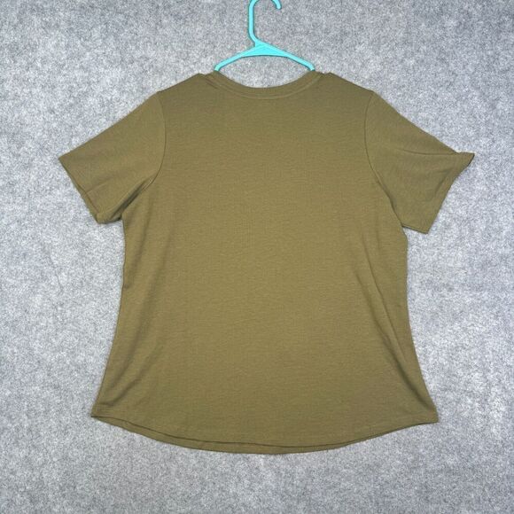 Universal Standard V-Rex Petite short sleeve t-shirt XS cotton modal Green - Picture 7 of 7